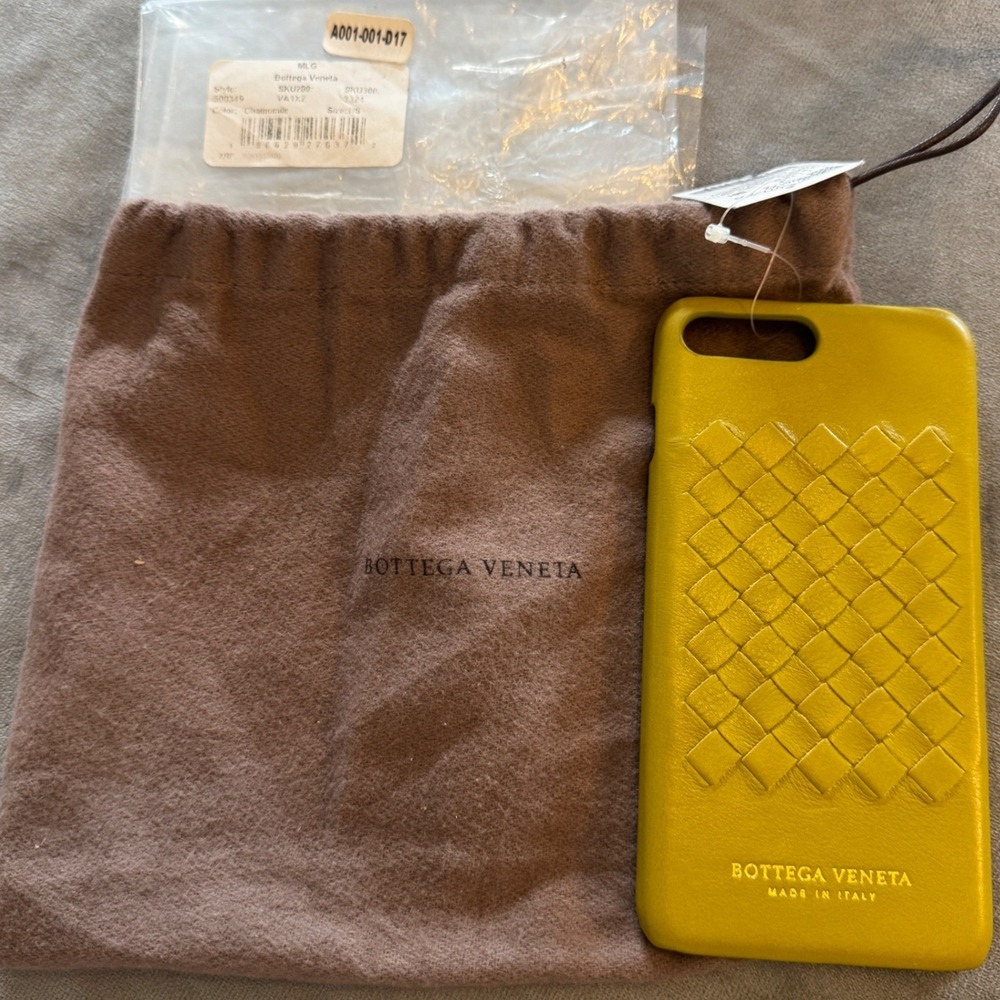 Bottega Veneta iPhone 7 Plus Case NS Chamomile Intrecciato Calf Leather Luxury